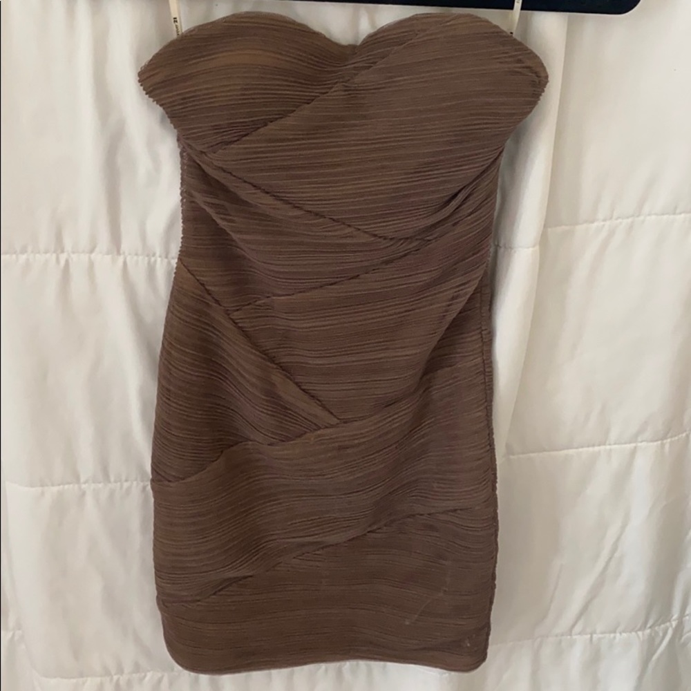 Strapless mini dress